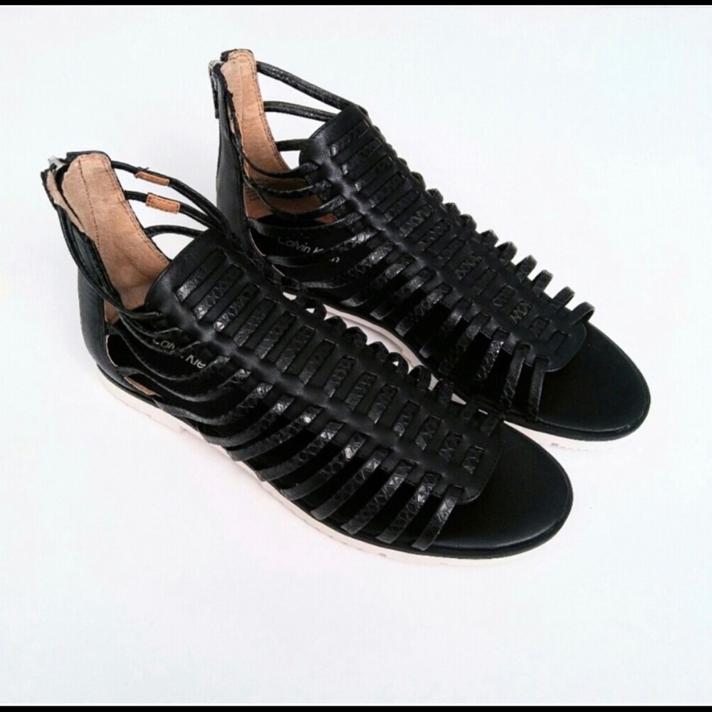 Calvin Klein black gladiator sandals